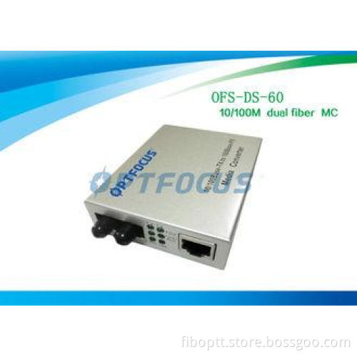 10 / 100M 1310nm SM Fiber Ethernet Media Converter Black Si